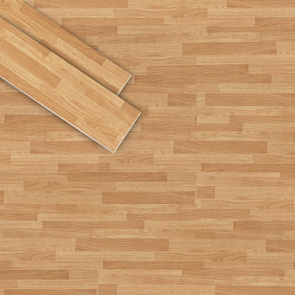 15-PACK 12 MIL 6 in. x 36 in. x 1. 8mm Peel and Stick Vinyl Plank Flooring, Water Resistant, Light Oak (22.5 sq. ft. )