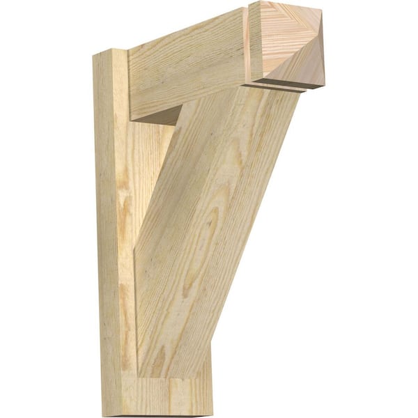 Ekena Millwork 6 in. x 20 in. x 16 in. Douglas Fir Traditional Arts and Crafts Rough Sawn Outlooker