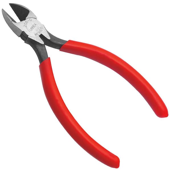 URREA 5-9/16 in. Long Rubber Grip Diagonal Cutting Pliers