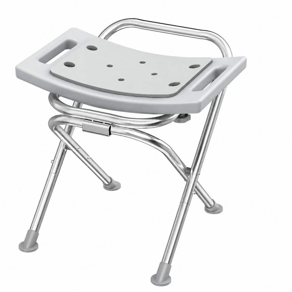 17.5 Inch Folding Stainless Steel Shower Chair with Pad, Anti-Slip Bath Seat for Seniors, 400 lbs Capacity price history on PriceWatchPro