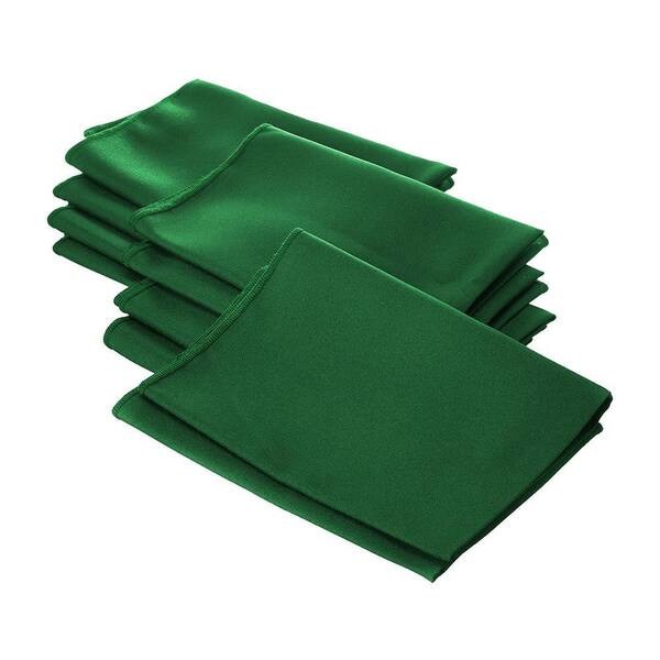 "18 in. x 18 in. Emerald Green Polyester Poplin Napkin (10-Pack)"