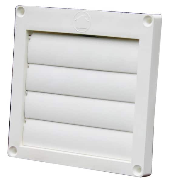 Speedi-Products 4 in. Louvered Plastic Exhaust Hood with Snap Ring