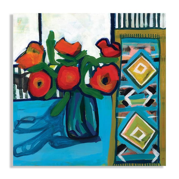 Melissa Van Hise Poppies by Kate Mancini Unframed Canvas Art Print 30 in. x 30 in.