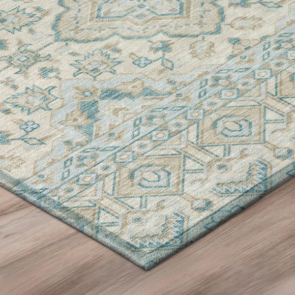 Chantille Machine Washable Indoor/Outdoor Abstract ACN3104 Linen 8 ft. x 10 ft. Area Rug