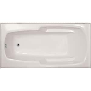 Entre 60 in. x 32 in. Rectangular Drop-in Bathtub in White