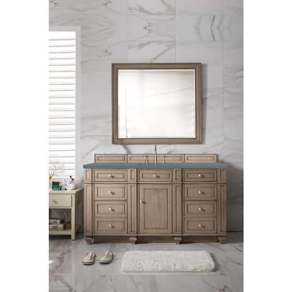 Bristol 60 in. W Bathroom Single Vanity Cabinet Only in Whitewashed Walnut