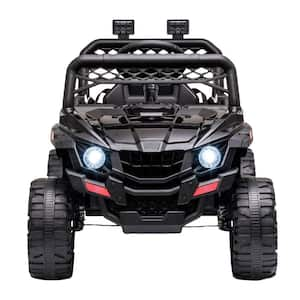 12-Volt Ride on Car for Kids, Ride on Toys with Parental Remote Control, Seat Belt, Led Lights and Music, Black