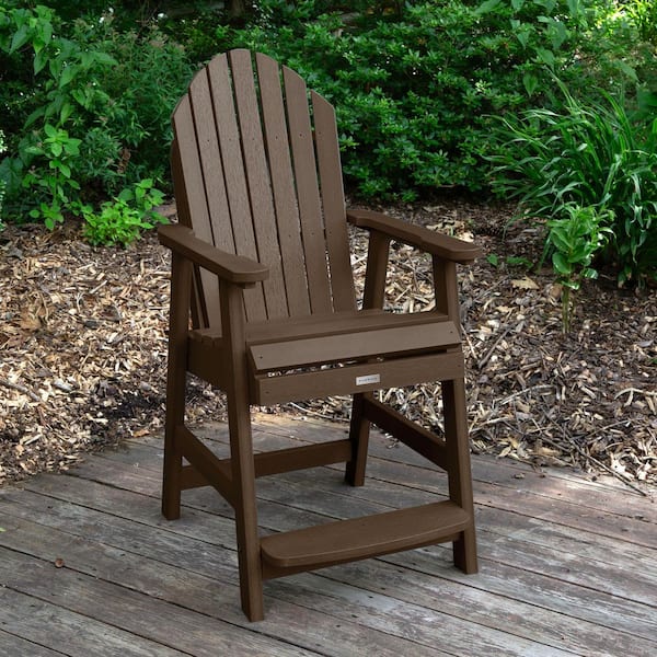 Hamilton Weathered Acorn Counter-Height Recycled Plastic Outdoor Dining Chair
