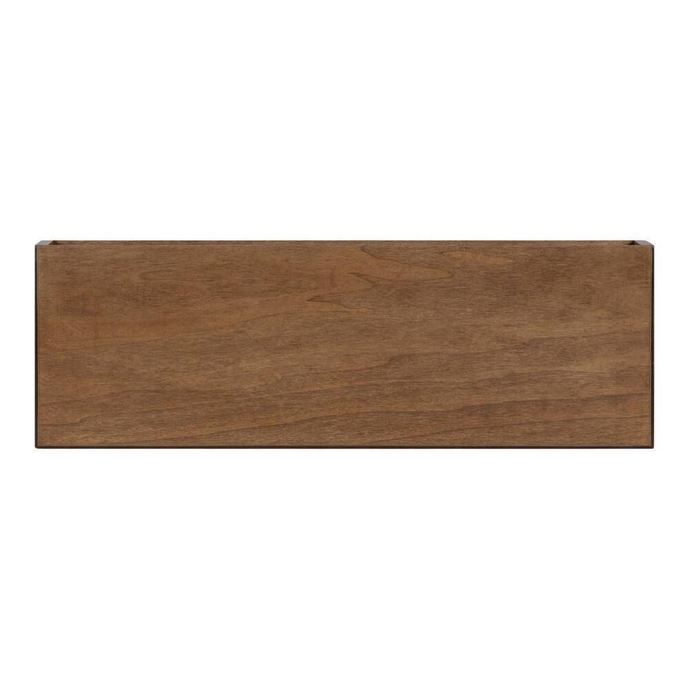Havlock 30" Rustic Brown Solid Wood Floating Wall Shelves