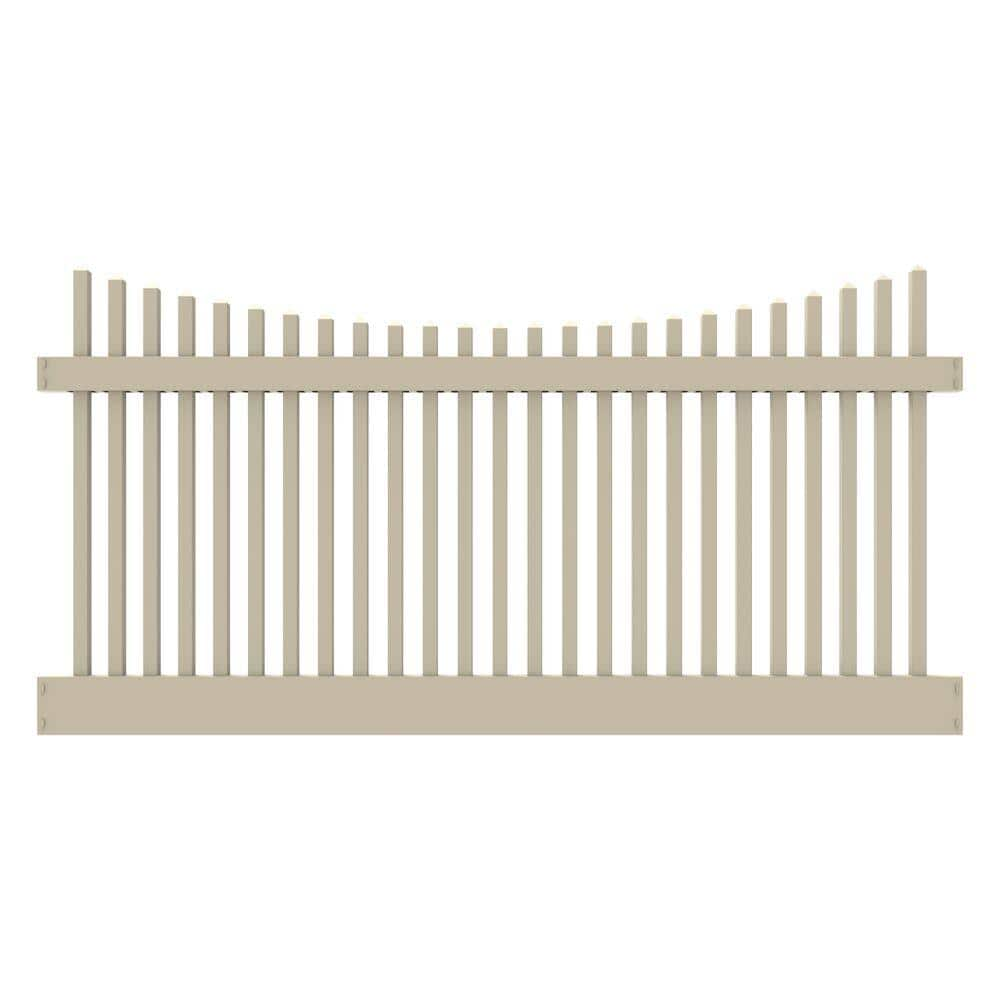 UPC 040933117598 product image for Yukon Scallop 4 ft. H x 8 ft. W Sand Vinyl Fence Panel (Unassembled) | upcitemdb.com