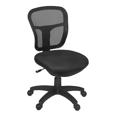 Nickoson Black Armless Swivel Chair
