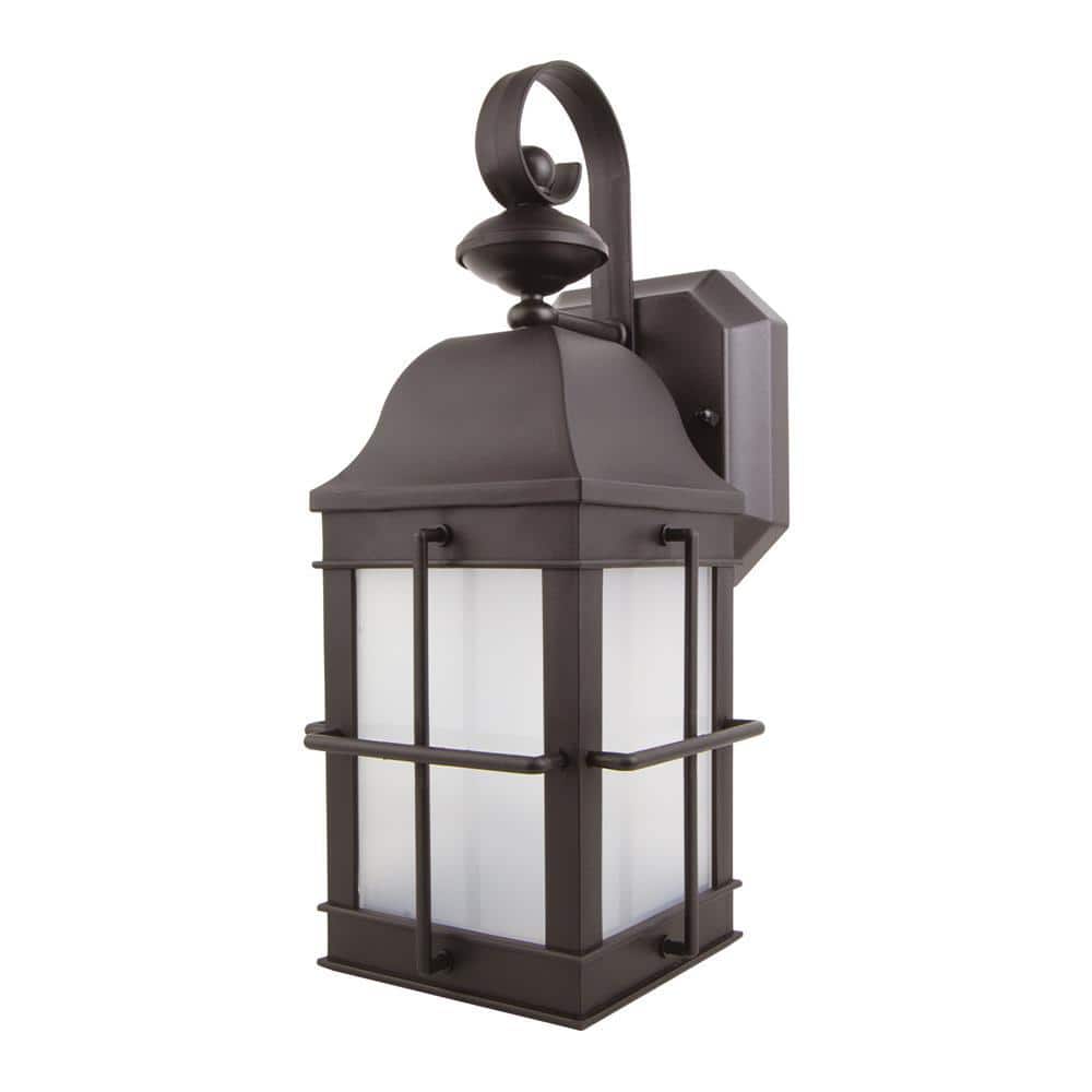New Town Wall Mount 60-Watt Equivalent 800 Lumen Bronze Motion Sensing Dusk-To-Dawn Flood Light No Bulb Included price history on PriceWatchPro