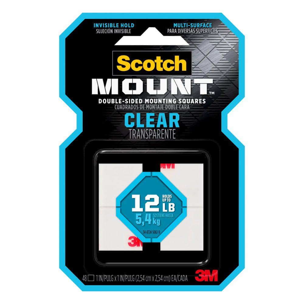 Save on 3M Scotch Mounting Squares Clear Removable 0.68 X 0.68 Inch Order  Online Delivery