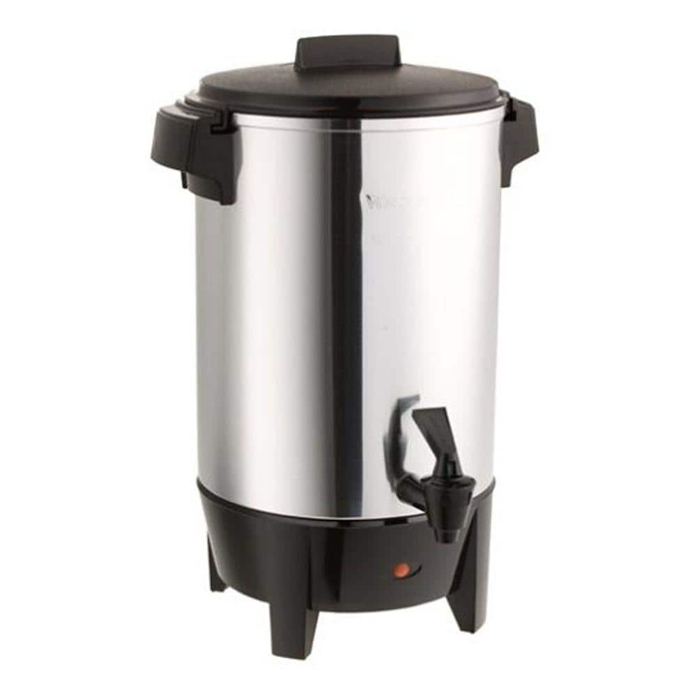 West Bend 100-Cup Silver Aluminum with Quick Brewing NSF Certified  Commercial Coffee Urn Features Automatic Temperature Control 33600 - The  Home Depot