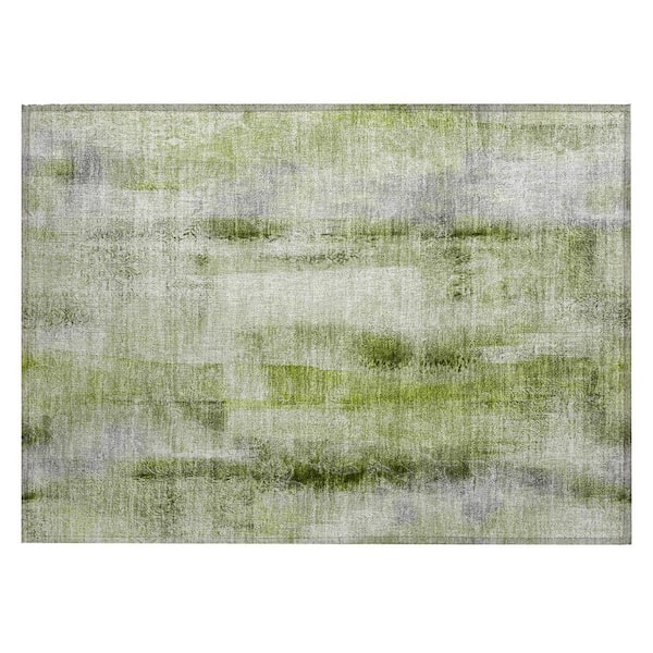 Sage 2 ft. x 3 ft. Woven Border Polyester Rectangle Indoor/Outdoor Area Rug