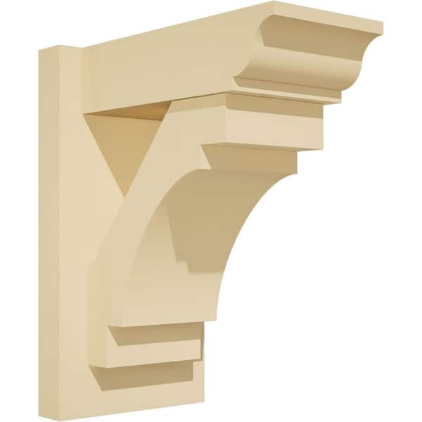 Ekena Millwork Merced 7 in. W x 14 in. H x 12 in. D Signature Urethane Polyurethane Outlooker with Traditional Ends