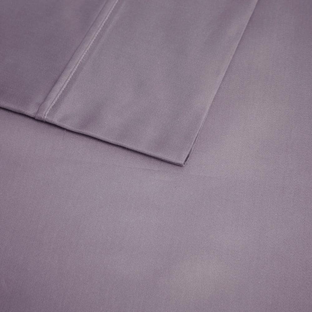 Full Purple Cotton Blend Cooling 4-Piece Sheet Set