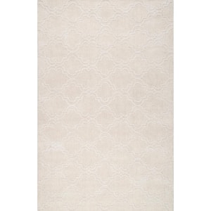 nuLOOM Wilhelmina Geometric Cream 9 ft. x 12 ft. Area Rug MTVS169C ...