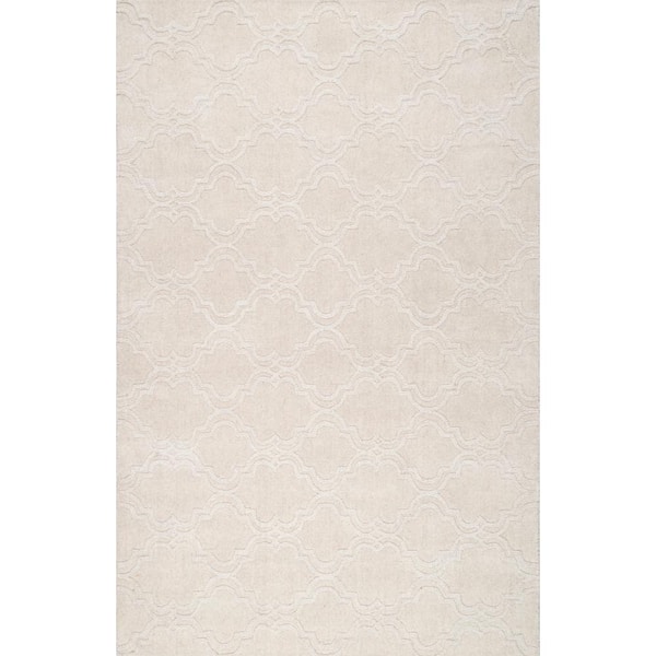 nuLOOM Wilhelmina Geometric Cream 6 ft. x 9 ft. Area Rug