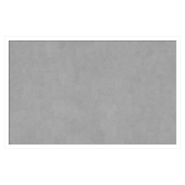 Amanti Art Svelte White 33 in. x 21 in. Framed Magnetic Board
