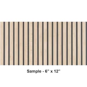 Take Home Sample - Mini Tambour Slats 5/16 in. x 0.5 ft. x 1 ft. Brown Glue-up Foam Wood Slat Wall(1-Piece/0.5 sqft)