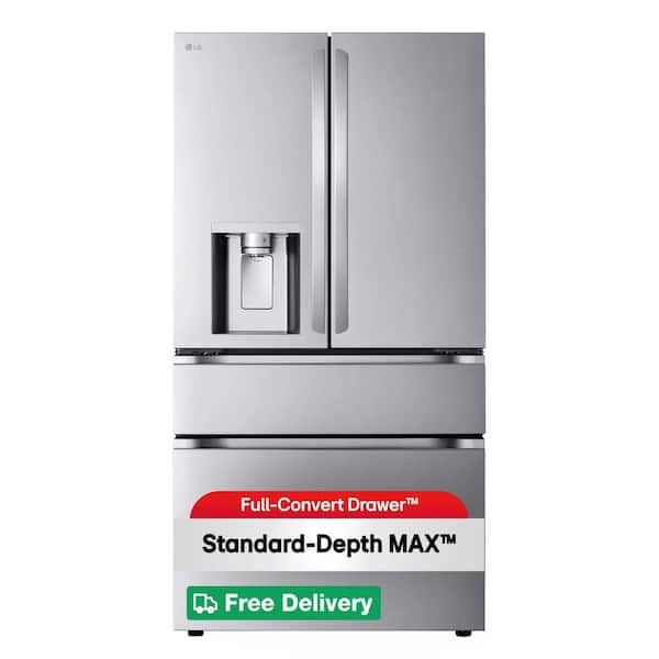 29 cu. ft. SMART Standard Depth MAX French Door Refrigerator with Full Convert Drawer in PrintProof Stainless Steel