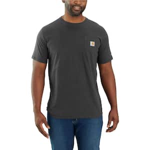 Men's XX-Large Carbon Heather Polyester/Cotton Force Relaxed Fit Midweight Short-Sleeve Pocket T-Shirt