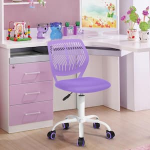 Carnation Purple Middle Back Mesh Seat Swivel Task Chair with Adjustable Height