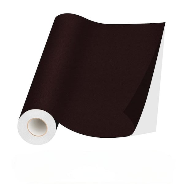Angel Sar 17 in. x 79 in. Coffee Self Adhesive Leather Repair Patch for Couches, Furniture, Car Seats, Cabinets and Wall