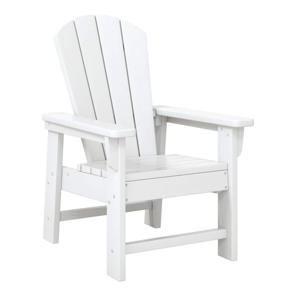 Children's Laguna Outdoor Patio All Weather Fade Resistant Kids Poly Plastic Adirondack Chair in White price history on PriceWatchPro