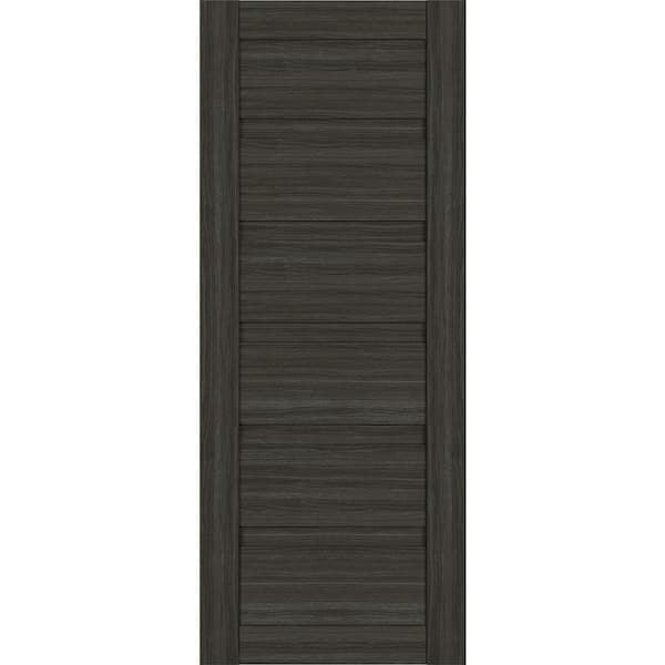 Belldinni Louver 36 in. x 79.375 in. No Bore Solid Core Gray Oak Wood Composite Interior Door Slab