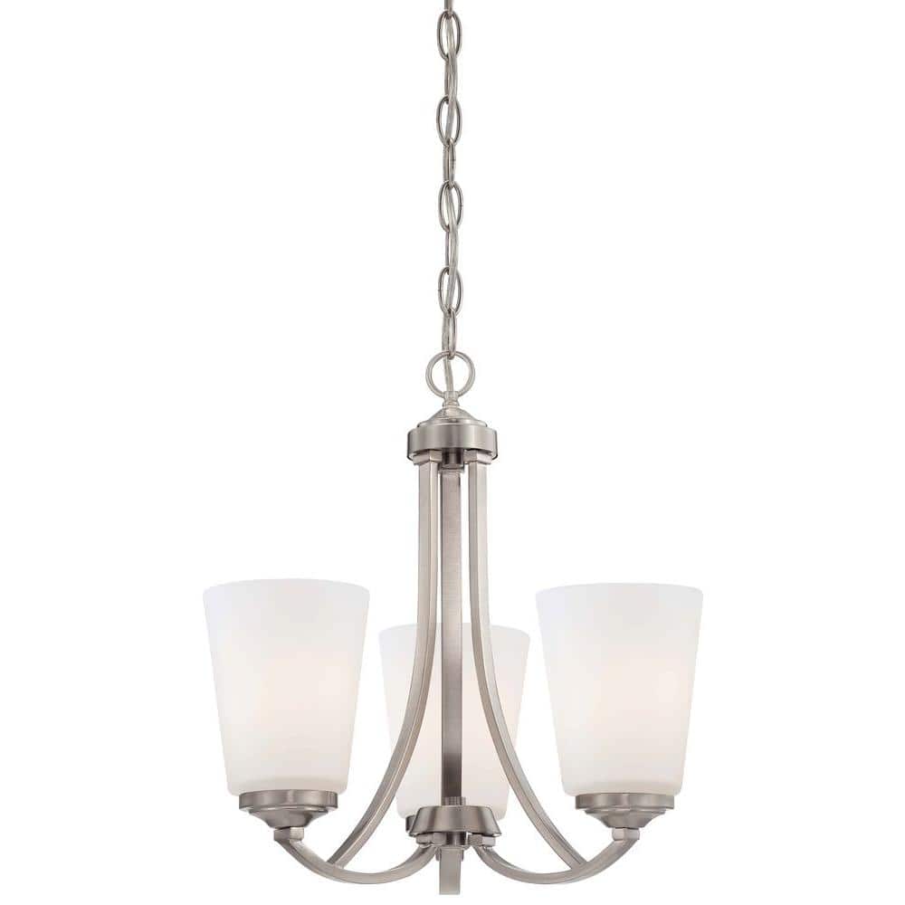 Overland Park 3-Light Mini Chandelier in Brushed Nickel