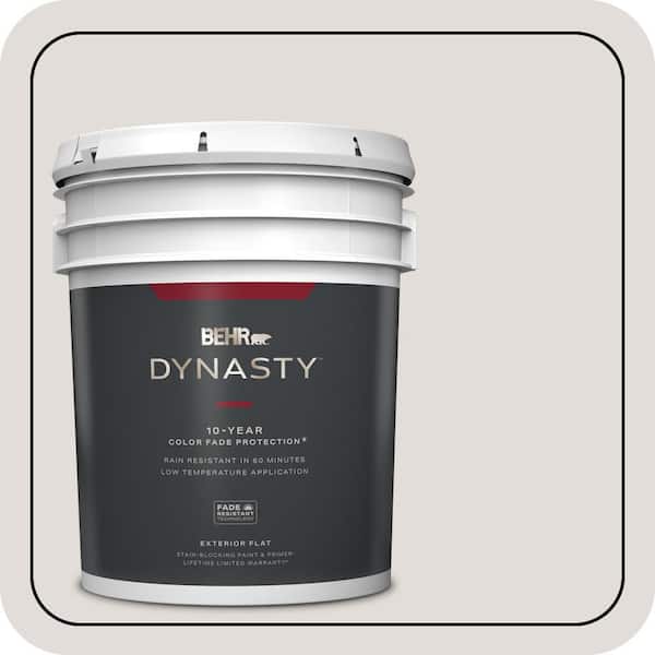 BEHR DYNASTY 5 gal. #MQ3-33 Creme De La Creme Flat Exterior Stain-Blocking Paint & Primer