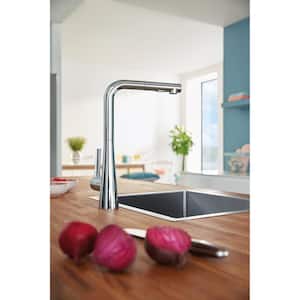 Zedra Single-Handle Pull-Out Sprayer Kitchen Faucet with Single Hole in StarLight Chrome