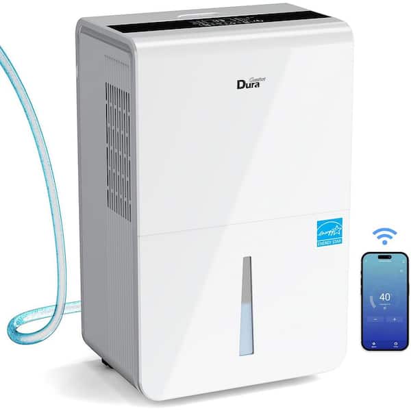 70 Pints 4500 Sq. Ft. Dehumidifiers for Large Room with Pump/Hose, and WIFI, Energy Star Certified in White