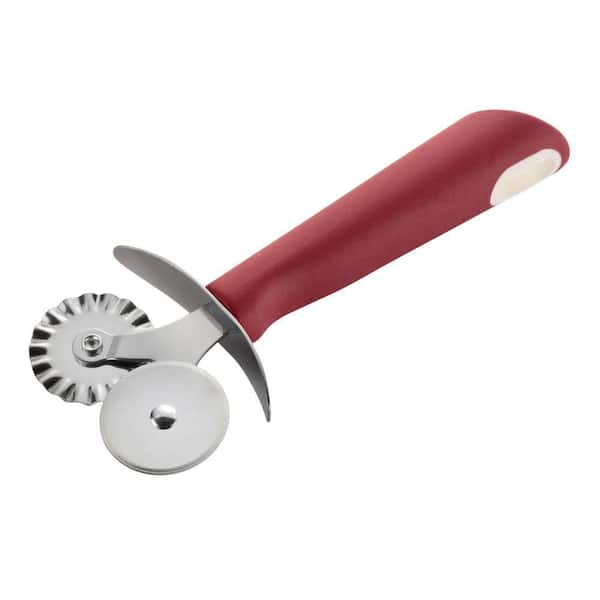 Cake Boss Stainless Steel Double Red Pastry Wheel