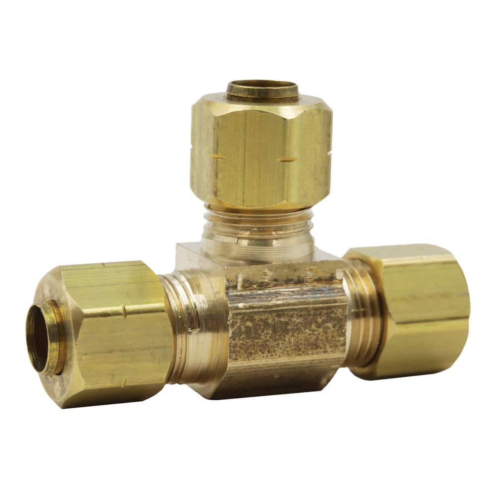 Brass Compression Tee T 3 Way (1/4” Equal Tube) All Ends Fitting