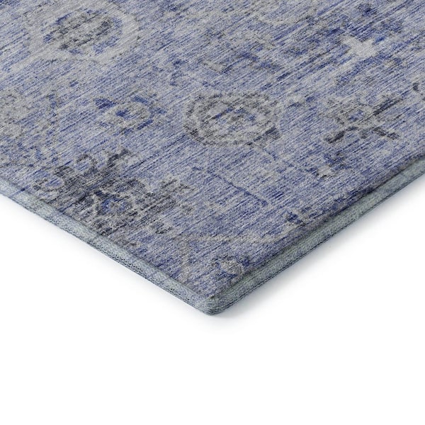 Mayfield Premium Machine Washable Abstract AMF1110 Blue 10 ft. x 14 ft. Area Rug