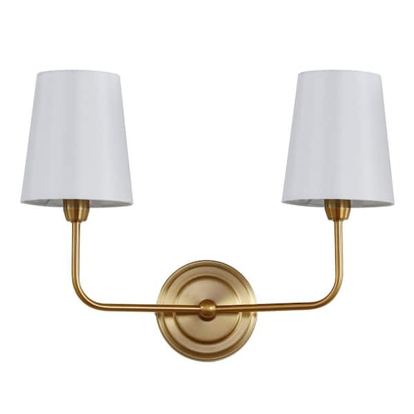 gold two light sconce