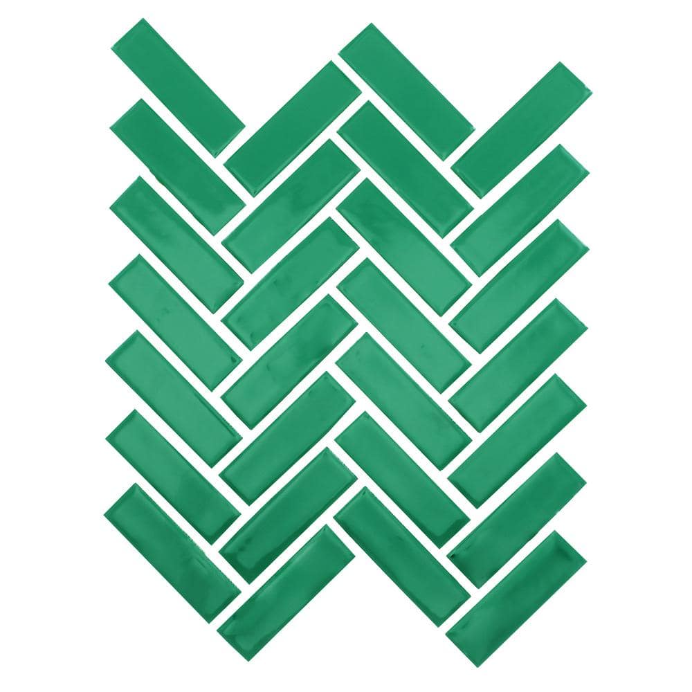 Green Houndstooth Tile Pattern