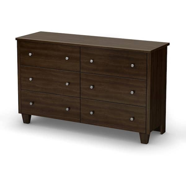 South Shore Clever Mocha 6-Drawer Dresser-DISCONTINUED