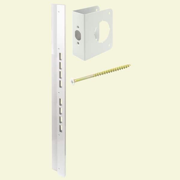Prime-Line Mega-Jamb Reinforcing Kit for 2-3/4 in. Backset, For 1-3/4 in. Doors, Steel, White