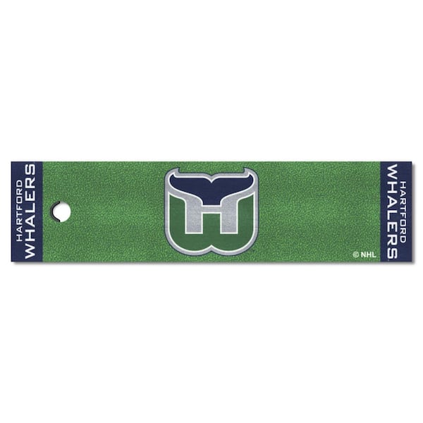 FANMATS NHL Retro Hartford Whalers Green 2 ft. x 6 ft. Putting Green Mat Area Rug