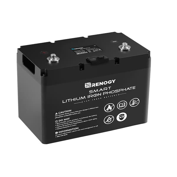  ECO-WORTHY 12V 100AH LiFePO4 Battery with 15000 Cycles, BMS -  For RV, Marine, Solar Home Off-Grid System : Automotive