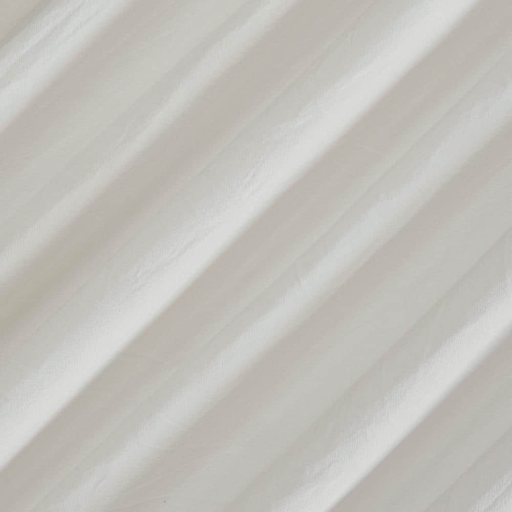 Ivory Light-Filtering Cotton Twist Tab Curtain Panel