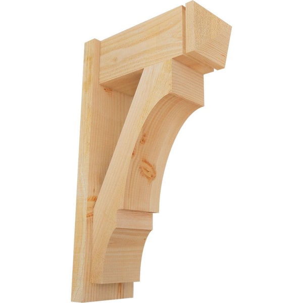 Ekena Millwork 8 in. x 32 in. x 20 in. Balboa Arts and Crafts Rough Sawn Douglas Fir Outlooker