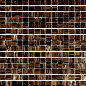 Celestial Glossy Bronze 12 in. x 12 in. Glass Mosaic Wall and Floor Tile (20 sq. ft./case) (20-pack)