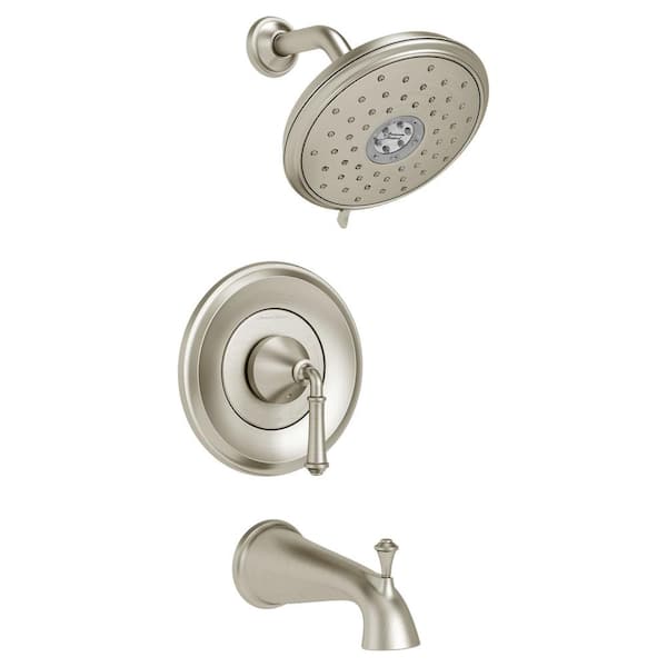 American Standard Delancey Water Saving 1-Handle Tub and Shower Trim Kit for Flash Rough-in Valves in Brushed Nickel (Valve Not Included)