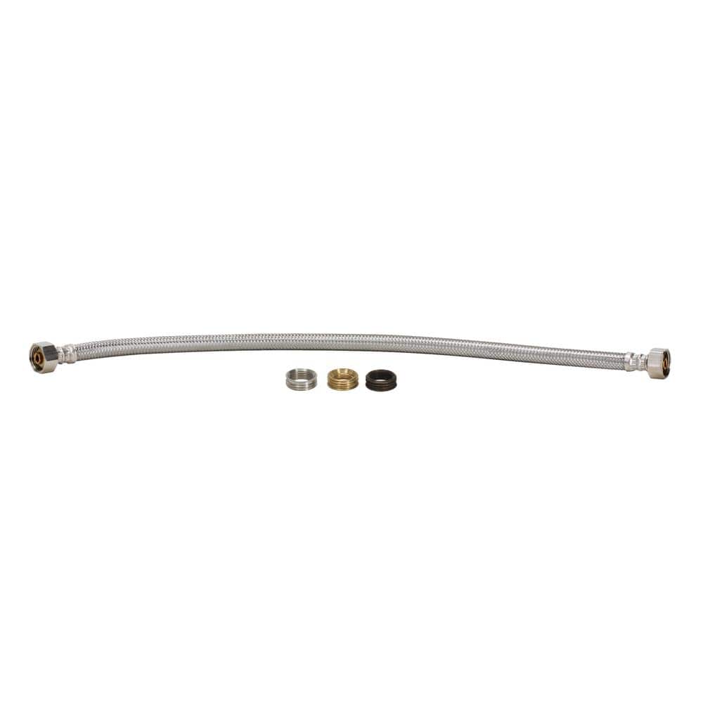 Universal Stainless Steel Faucet Connector 1/2 in. FIP x 1/2 in. FIP x 20 in. Length with Comp. Size Adaptors price history on PriceWatchPro