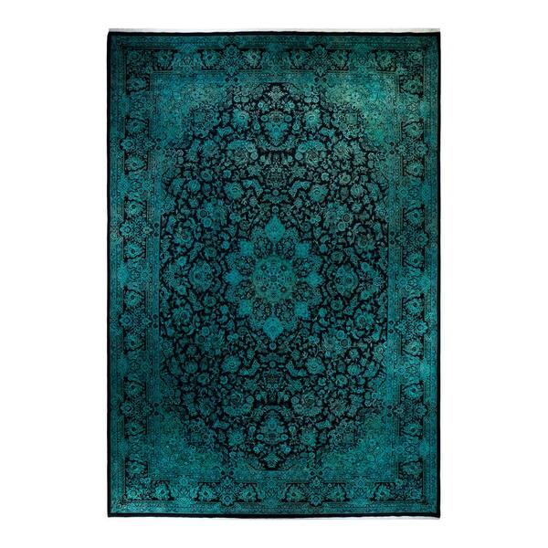Fine Vibrance One-of-a-Kind Black - 18 ft. 3 in. x 12 ft. 1 in. Handmade Area Rug